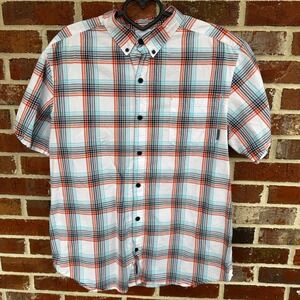 Columbia Sportswear Men's Short Sleeve Plaid Button Up Shirt Size Large